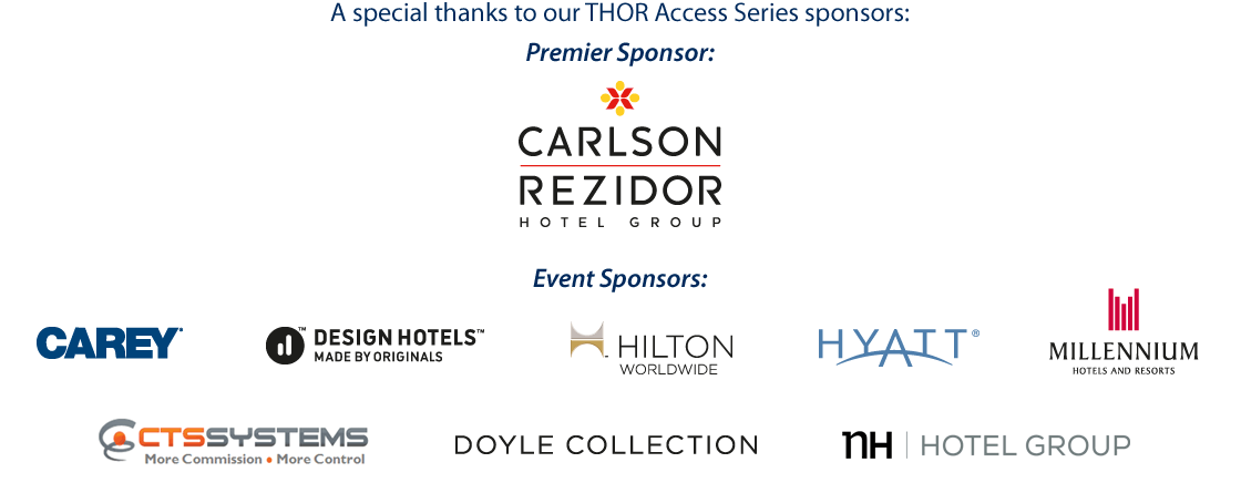 A special thanks to our THOR Access Series sponsors