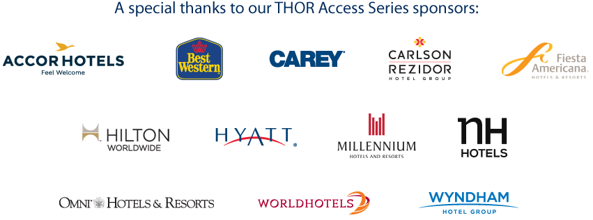 A special thanks to our THOR Access Series sponsors